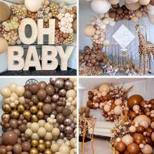 Party Balloons 25pcs/50pcs 12 Inch Happy Birthday Party Balloons Graduation Ceremony Jungle Wild Theme Party Decoration, Christmas - Mocha Brown - View 3