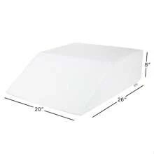 Bluestone Wedge Pillow 8 Inch Elevated Leg Support For Knee Back Hip Pain Relief - 白色 - 查看 3