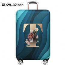 Vỏ bọc hành lý Vỏ bọc du lịch cho hành lý từ 18 đến 32 inch Vỏ bảo vệ cho nam nữ ngoài trời Du lịch ngày lễ Phụ kiện Vỏ bọc vali bằng polyester Vỏ chống bụi đàn hồi Thời trang Tên viết tắt từ A đến Z Túi in chữ hoa vàng cho trường học Phụ kiện trường học Đồ dùng học tập - Màu xanh lam - Xem 20