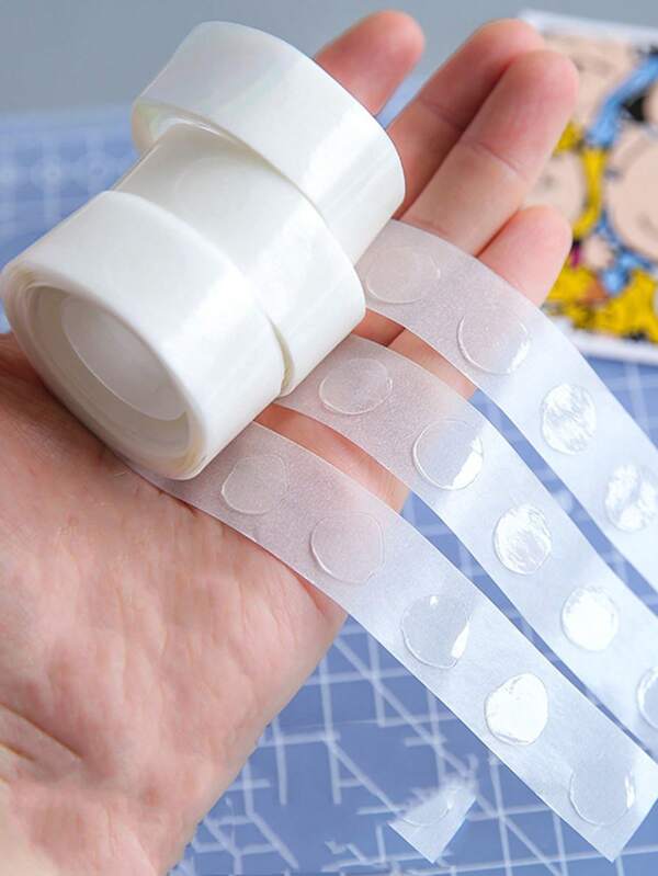 100/300/800pcs Round Double Sided Adhesive Dots For Students, High Viscosity, Traceless, Multi-Functional Fixing Tape  Decorations   Autumn Decor Festival Decor Room Decor Home Decor Fall Decor Bedroom Decor