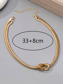 1入流行百搭豹紋蛇骨鏈，夏季必備 - 金黃色 - 查看 4