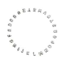 Collier à lettres 3D à la mode, collier avec bulle de nom personnalisé, bijoux personnalisés, collier en argent sterling, cadeau pour la Saint-Valentin