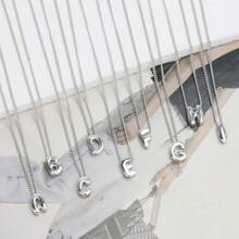 Collier à lettres 3D à la mode, collier avec bulle de nom personnalisé, bijoux personnalisés, collier en argent sterling, cadeau pour la Saint-Valentin