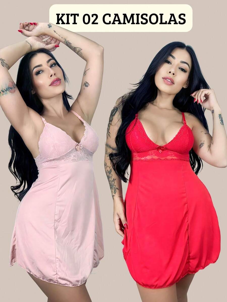 Women Nightgowns & Sleepshirts - 彩色 - 查看 1