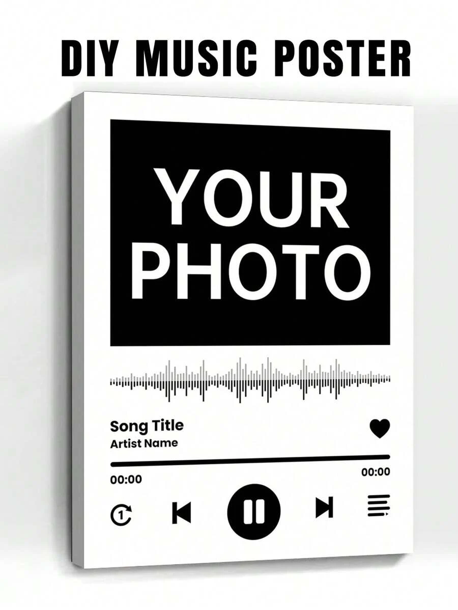 1 Tranh Poster Âm nhạc Cá nhân hóa - Quà Giáng Sinh - Tranh Poster Bài hát trên vải canvas tùy chỉnh - Quà tặng cho nam - Quà tặng cho nữ - Tranh Poster Âm nhạc trên vải canvas - Bìa Album (Có khung), Khung tùy chọn, Tranh treo tường tùy chỉnh, Tạo không khí ấm áp, Lịch ngày lễ, Trang trí nhà cửa phòng khách