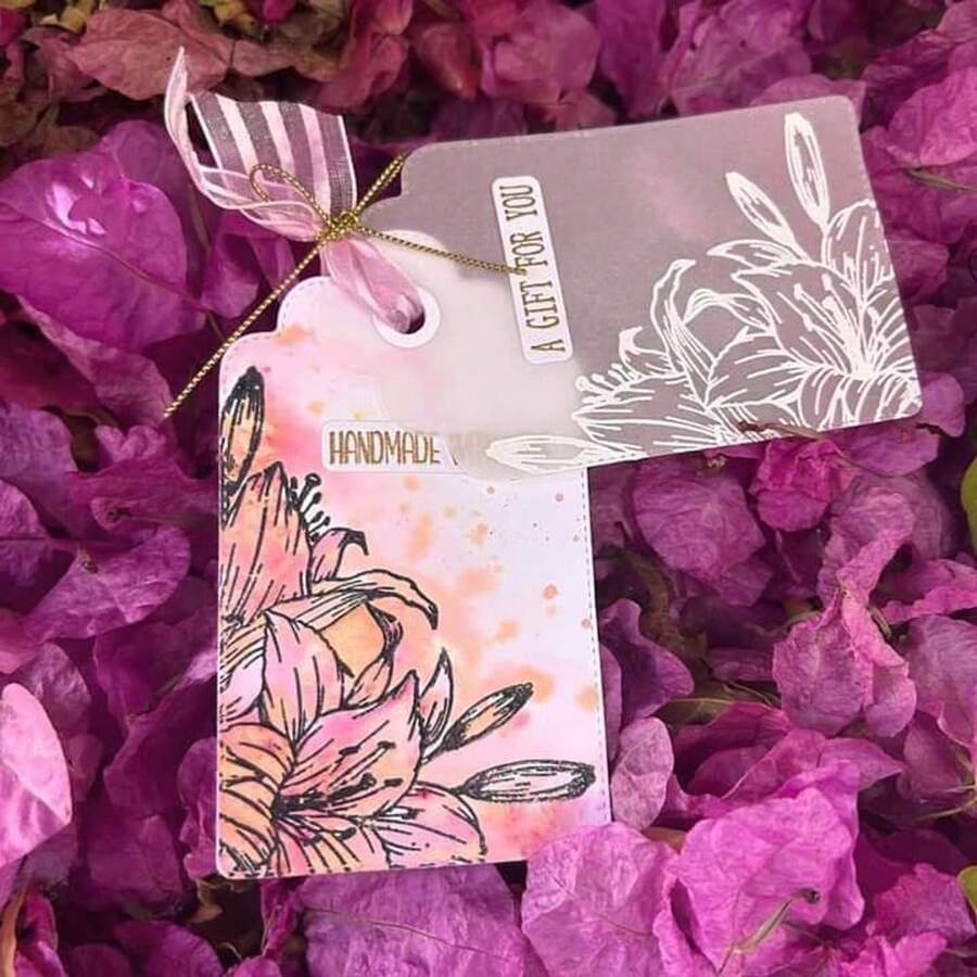 Alinacutle Tag Set Metal Cutting Die Cut For Gift Paper Craft Handmade Card Making DIY Greeting Cards Scrapbooking Album Art - Silver-a - View 1