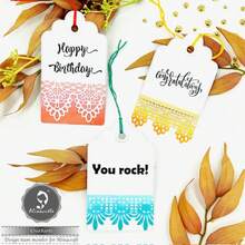 Alinacutle Tag Set Metal Cutting Die Cut For Gift Paper Craft Handmade Card Making DIY Greeting Cards Scrapbooking Album Art - Silver-a - View 4