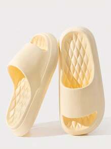 Summer Indoor Anti-Slip Slippers For Women And Men, Thick Bottom Non-Slip Bathroom Shower Slipper And Outdoor Sandals - Yellow - View 1