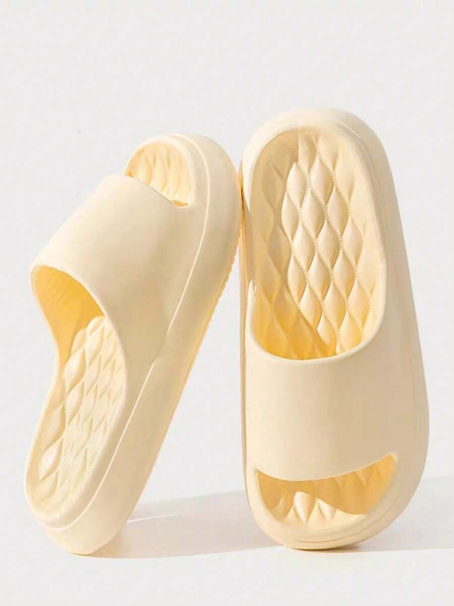 Summer Indoor Anti-Slip Slippers For Women And Men, Thick Bottom Non-Slip Bathroom Shower Slipper And Outdoor Sandals - Yellow - View 1