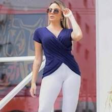 Women Blouses - Navy Blue - View 1