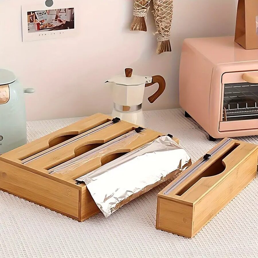 1pc Foil And Plastic Wrap Organizer, Aluminum Foil Organization And