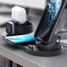 Bộ sạc không dây 6 trong 1 có sạc nhanh 15W Tương thích với iPhone/Apple Watch/AirPods, Đế sạc đa chức năng - Nhiều màu - Xem 3