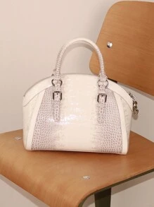 2024新款女士閱讀眼鏡手提殼包，豪華拼接手提肩背包，大容量高品質禮物選擇