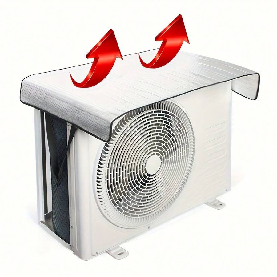 1 Vỏ Điều Hòa Ngoài Trời - Bảo vệ chống nước bền bỉ với khả năng chống tia cực tím, Tấm chắn chống bụi trong mọi thời tiết cho các bộ phận trung tâm - Chống nắng & mưa - 1 cái - Xem 1