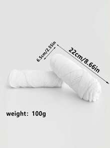 3pcs 100g Knitting Yarn Comfortable DIY Knitting Material Yarn Handmade Gifts For Scarf And Doll - White - View 2