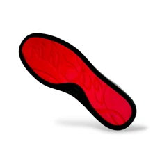 Zapatos tenis casuales cómodos Hombre y Mujer, suela roja estoperoles fiesta de moda - Negro - Ver 2