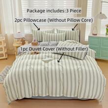 2/3pcs Ditsy Floral Duvet Cover Set, Includes 1 Duvet Cover And 1/2 Pillow Shams, No Comforter Insert. Soft, Breathable, Durable And Anti-Pilling Fabric, Suitable For Bedroom And Home Use All Seasons. Machine Washable, Fits Twin/Queen/King Size Beds - Black and White - View 3