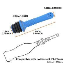 1 peça/2 peças Kit de banho de assento portátil com pulverizador mini para segurar na mão, compatível com garrafas de bebidas plásticas de 21-25mm, incluindo 3 tamanhos diferentes de anéis de vedação, conveniente para uso no banheiro, viagens ou acampamentos, ideal para banhos de assento ao ar livre