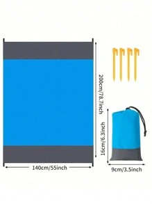 Picnic Beach Blanket Sandproof, Extra Large Beach Mat, Big & Compact Sand Free Mat Quick Drying, Lightweight & Durable Sunday Party Goods Waterproof For Picnic Beach Outdoors Recreation Camping - Multicolor - View 3