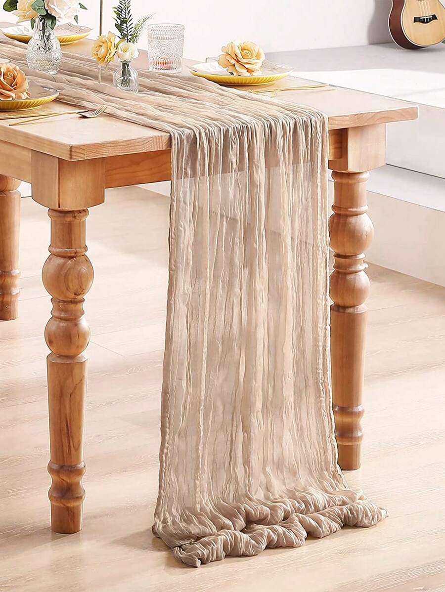 Bộ 5 khăn trải bàn xếp ly màu be, khăn trải bàn gấp, trang trí sinh nhật, đám cưới, trang trí nhà cửa dịp lễ, trang trí bàn ăn phòng tiệc, khăn trải bàn màu nâu, khăn trải bàn màu trơn, trang trí sinh nhật, trang trí đám cưới, trang trí năm mới 2026, quà tặng tiệc, trang trí tiệc, khăn trải bàn gia đình