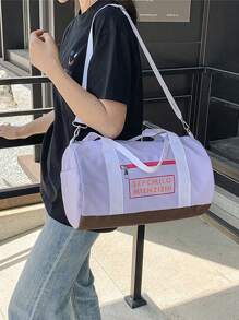 Sac de sport léger pour voyage et yoga, forme de baril rond, grande capacité, sac à dos de bagage pour voyage court, sac de voyage au design élégant