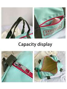 Sac de sport léger pour voyage et yoga, forme de baril rond, grande capacité, sac à dos de bagage pour voyage court, sac de voyage au design élégant