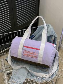 Sac de sport léger pour voyage et yoga, forme de baril rond, grande capacité, sac à dos de bagage pour voyage court, sac de voyage au design élégant