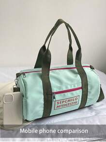 Sac de sport léger pour voyage et yoga, forme de baril rond, grande capacité, sac à dos de bagage pour voyage court, sac de voyage au design élégant