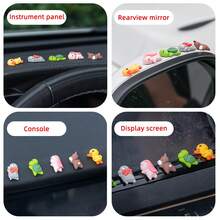 20PCS Car Interior Decorations, DIY Car Ornaments, Center Console Display Screen, Crouching Car Decorations, Small Animal Figurines - Multicolor - View 4