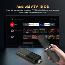 1pc,I96 D1 TV Stick,With  [2GB RAM+16GB ROM],Ultra 4K UHD ATV 2.4G 5G WiFi Voice Remote Control Assistant Build In Powered By Android ATV Plug-In Smart TV,For Android TV Stick , 4K HD Streaming Device For TV And Projector - Black - View 4