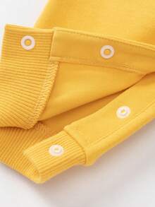 Balabala 婴儿衣服哈衣宝宝衣服抱衣爬行服秋季舒适可爱甜美可爱 - 黃色 - 查看 8