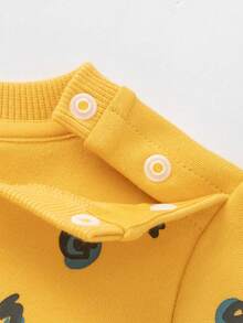 Balabala 婴儿衣服哈衣宝宝衣服抱衣爬行服秋季舒适可爱甜美可爱 - 黃色 - 查看 6