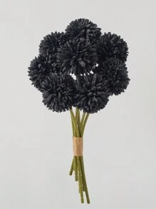 8/16pcs Artificial Chrysanthemum, Dandelion, Hydrangea Flower Bouquet, Suitable As Gift For Friends, Brides, Wedding Decoration, Home, Office, Cafe, Party - Black - View 6