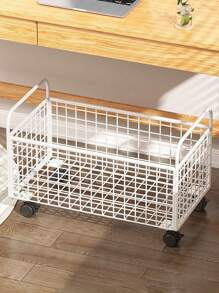 Backpack Storage Rack, Snack And Item Organizer, Wheeled Basket With Iron Construction For Books, Small Table Cart, And Under Desk Book Box - Multicolor - View 10