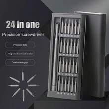 1 pieza Set de herramientas desmontables para el hogar de 24 en 1, Set de destornilladores de precisión para mantenimiento de teléfonos móviles, ordenadores portátiles, (2 estilos PARA elegir) - Multicolor - Ver 2