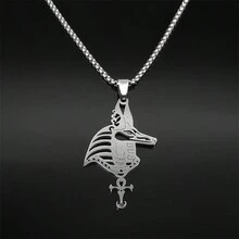 New Anubis Symbol Men's Pendant Retro Stainless Steel Necklace, Life Of Symbol - A - View 5