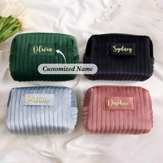 Personlig namnväska, Personlig brudtärnepresent, Bröllopspresent, Resenecessär, Necessär, Födelsedagspresent till henne, Mors dag-present, Sminkväska, Reseaccessoarer, Multifunktionell, Platsbesparande, Bokstav, Randig, Utsökt, Snygg, Ordentlig, Avdragen, Casual för kvinnor, Presenter till henne, Flickvän, Familj, Vänner, Henne, För årsdagar, För bröllop, För examen, För födelsedagar, Badrum, Semesterstämning, Anpassade sminkväskor, Gatumässig chic, Multifunktionell, Dekorativ, Bokstav, Enfärgad, Utsökt, Snygg, Vintage, Modern, Färgglad, Fritid, Basplagg, Casual, Mjuk, Unik, Anpassad, Personlig, Anpassad, Perfekta presenter till henne, Flickvän, Henne, Pojkvän, Vänner