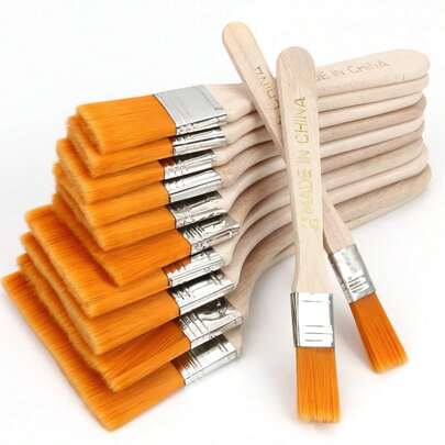 opeth 12pcs/Set Painting Board Brushes, Small Medium Large Sized Brushes Set, Includes Size 1-12 Board Paintbrush Set Back To School