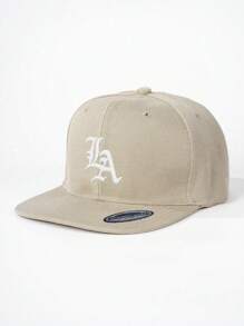 1顶刺绣洛杉矶平沿棒球帽，户外可调节遮阳休闲帽，适合春季、秋季、旅行、海滩、度假，Y2K风格男童遮阳帽 - 平簷棒球帽 - 查看 4