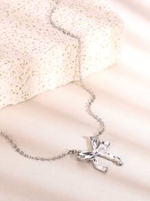 1PC Bow Tie Necklace Bowknot Pendant Necklace For Women Friendship Jewelry Best Friend Gift Valentines - 1 - View 3