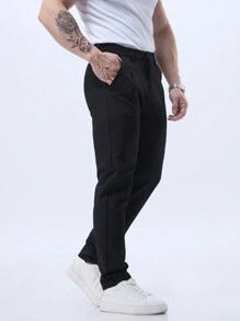 Casual Pants, Business Pants, Daily Commute, Straight Leg, Stretchy, Fashion