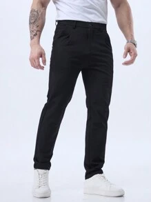 Casual Pants, Business Pants, Daily Commute, Straight Leg, Stretchy, Fashion