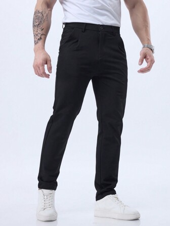 休闲裤，商务裤，日常通勤，直筒，有弹性，时尚