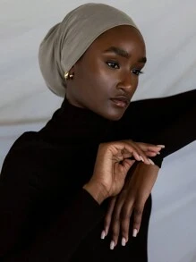 1 pièce Bandeau triangulaire antidérapant pour femme, coiffe hijab de couleur unie confortable, bandeau de sport respirant pour porter quotidien avec abaya, accessoires de voile