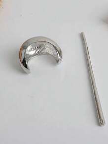 1pc Silver Metal French Hair Pins Hair Clips Hair Clips Alloy Fashion Hair Accessories Tie Ponytail Women And Girls Hair Bun Hair Bun Maker Bun Hair Piece Hair Styling Pins, School Stuff