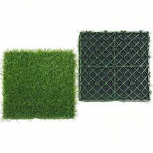 1/6入組易安裝人造草磚-自排水、嵌鎖式設計、3cm草莓微型植物，適用於露台和陽臺裝飾 | 素材適合寵物遊玩的理想之選 - 綠色 - 查看 11