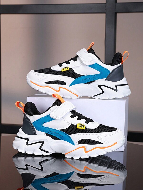 Zapatos deportivos infantiles de moda y casuales con exterior de malla transpirable, suela EVA ligera y resistente al desgaste