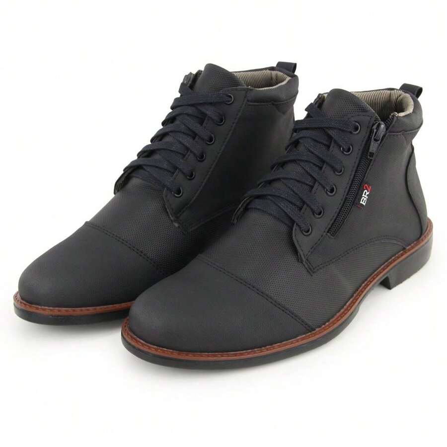 Men Hiking Boots - 黑色 - 查看 1