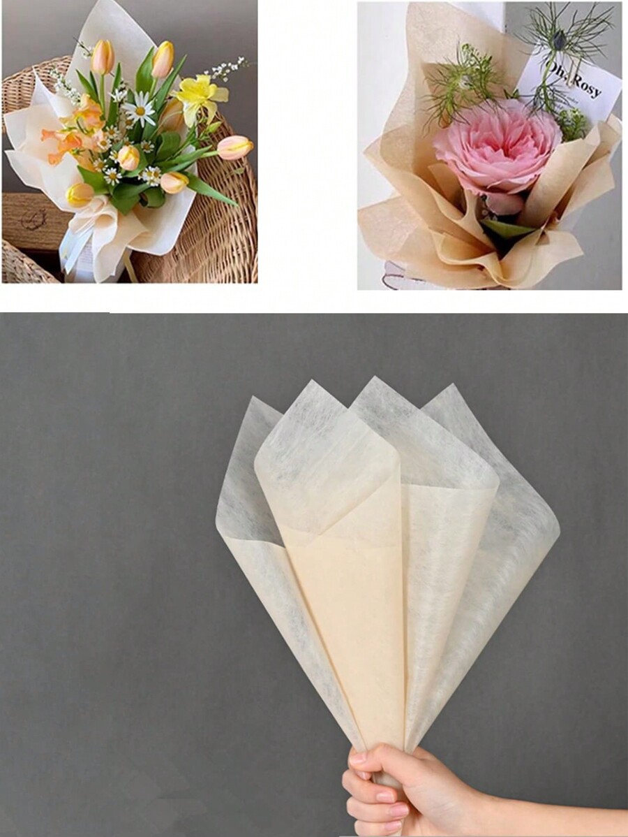 20 Sheets Milk Packaging Paper For Flower Shop Flower Arrangement