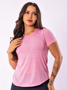 Women Sports Tees & Tanks - Màu Hồng baby - Xem 2